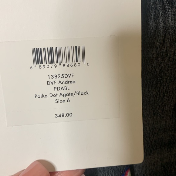 NWT Diane Von Furstenberg Andrea Dress in Polka Dot Agate / Black Sz. 6 - Picture 9 of 10